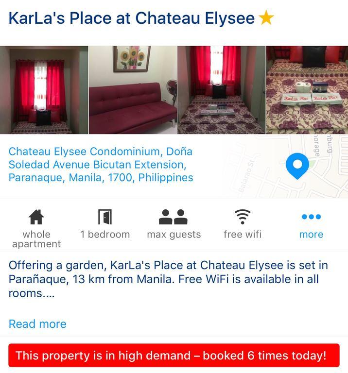 Karla'S Place At Chateau Elysee Paranaque City Bagian luar foto